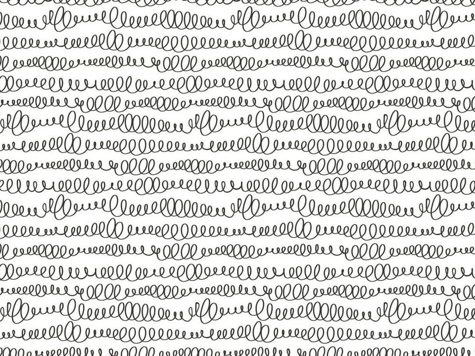 Fototapeta Czarne Spirale na Białym Tle