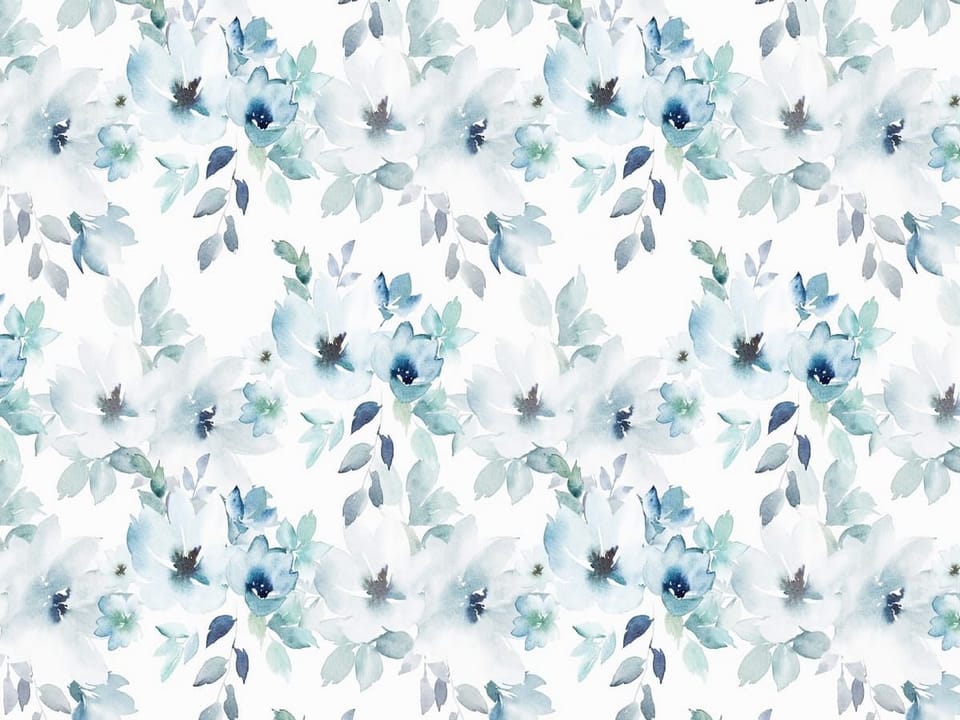 Fototapeta Niebieskie Kwiaty na Białym Tle