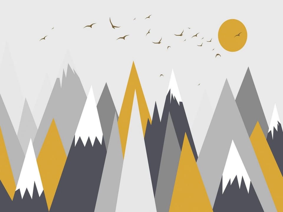 Fototapeta Geometryczne góry z trójkątów