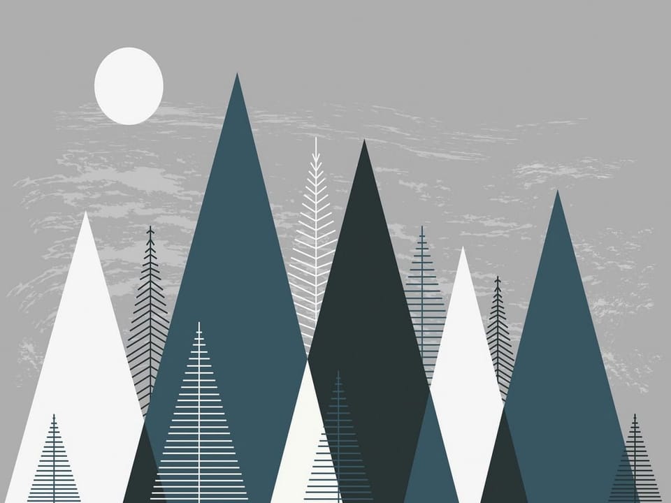 Fototapeta Geometryczne kształty gór