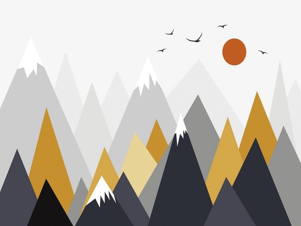 Fototapeta Geometryczne góry dla dzieci