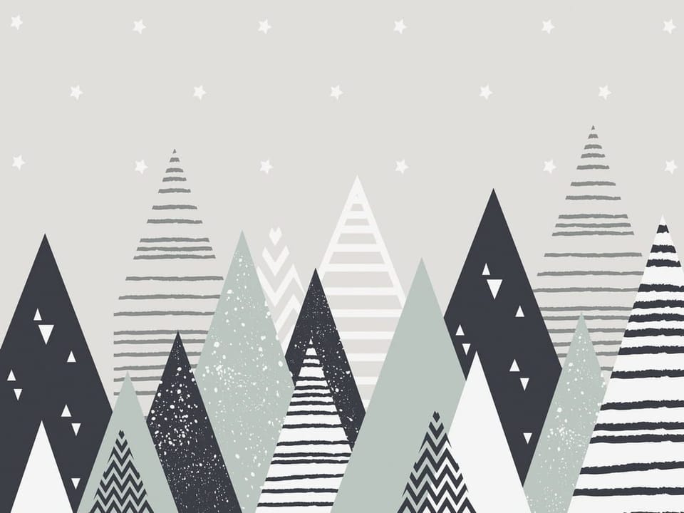 Fototapeta Góry dziecięce z trójkątami