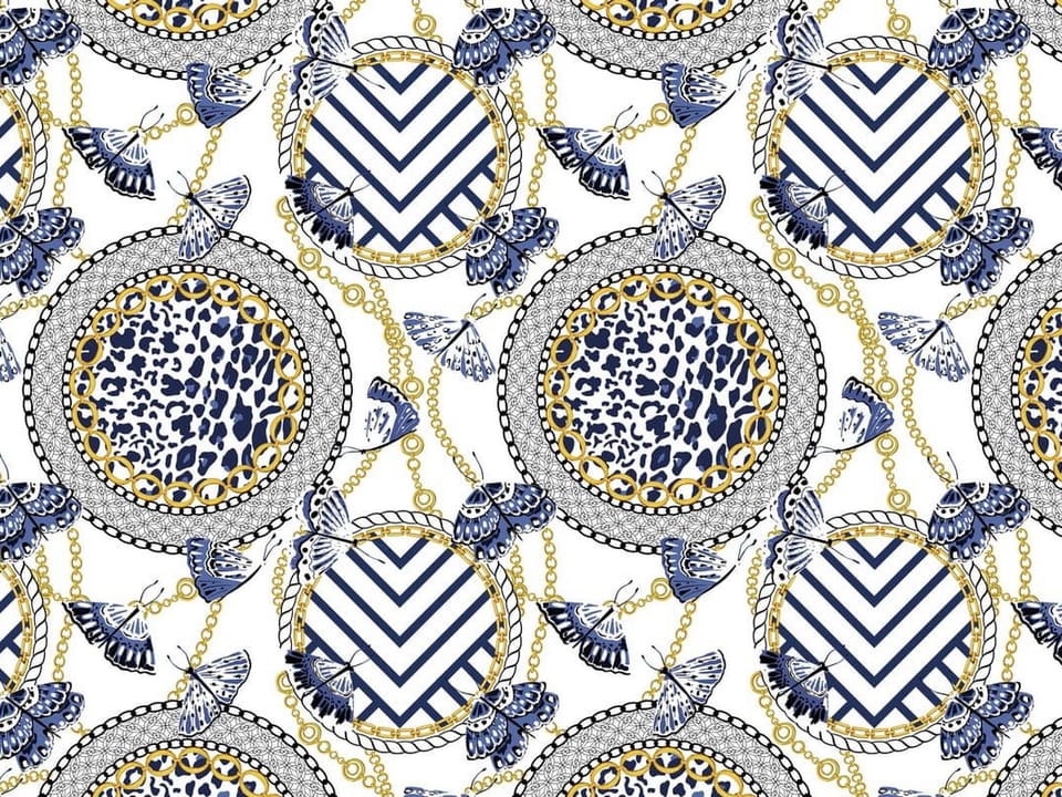 Fototapeta Abstrakcyjne Okręgi z Łańcuchami