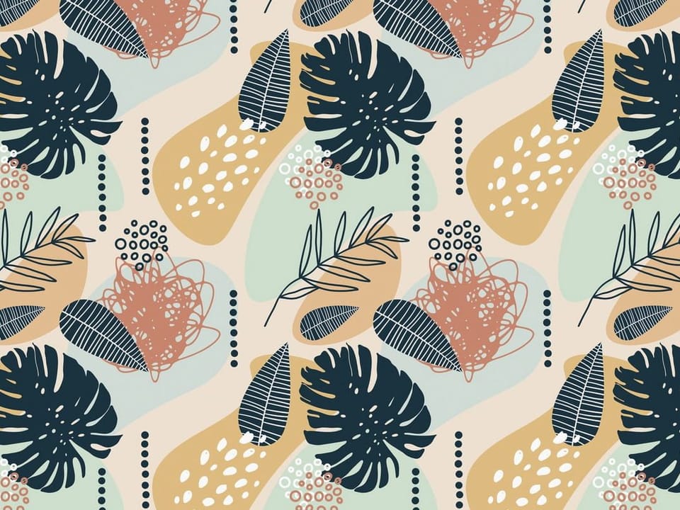 Fototapeta Abstrakcyjne Liście i Kształty