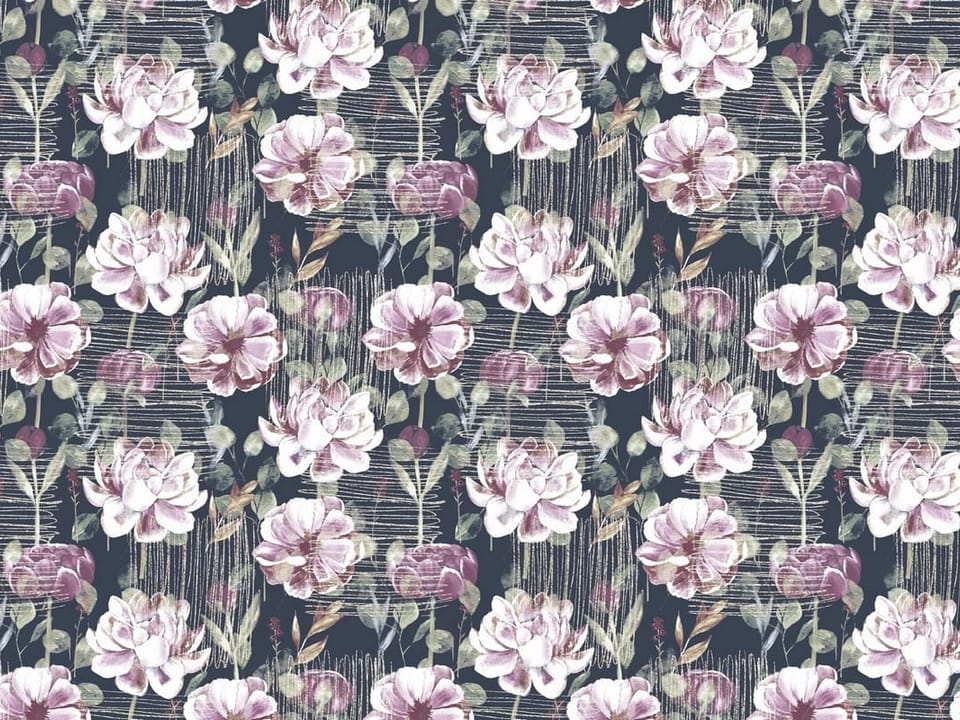 Fototapeta Kwiaty Vintage na Ciemnym Tle