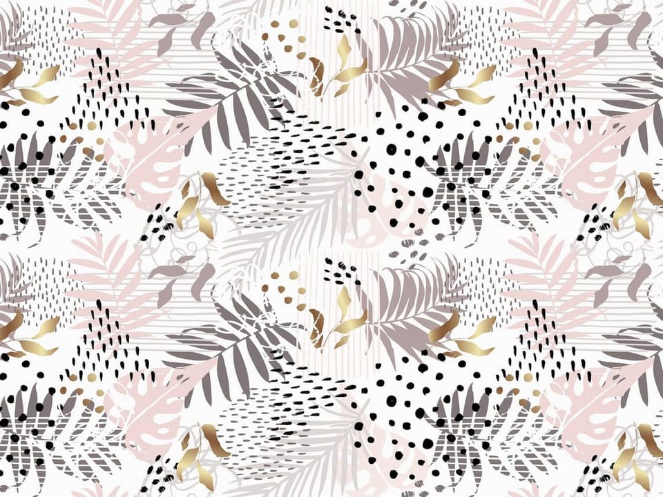 Fototapeta Abstrakcyjne liście i kropki