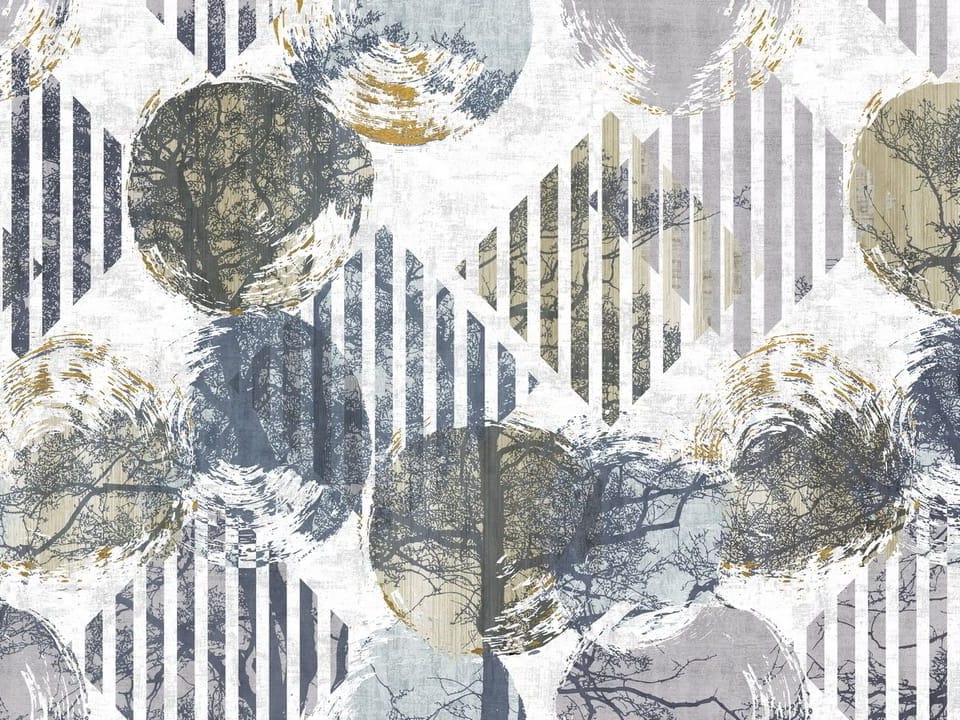 Fototapeta Abstrakcyjne Kręgi z Drzewami