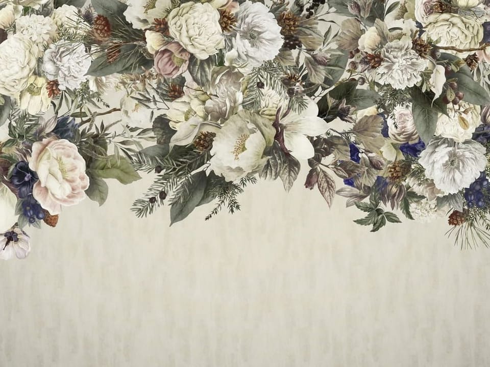 Fototapeta Bukiet Róż z Liśćmi i Jagodami