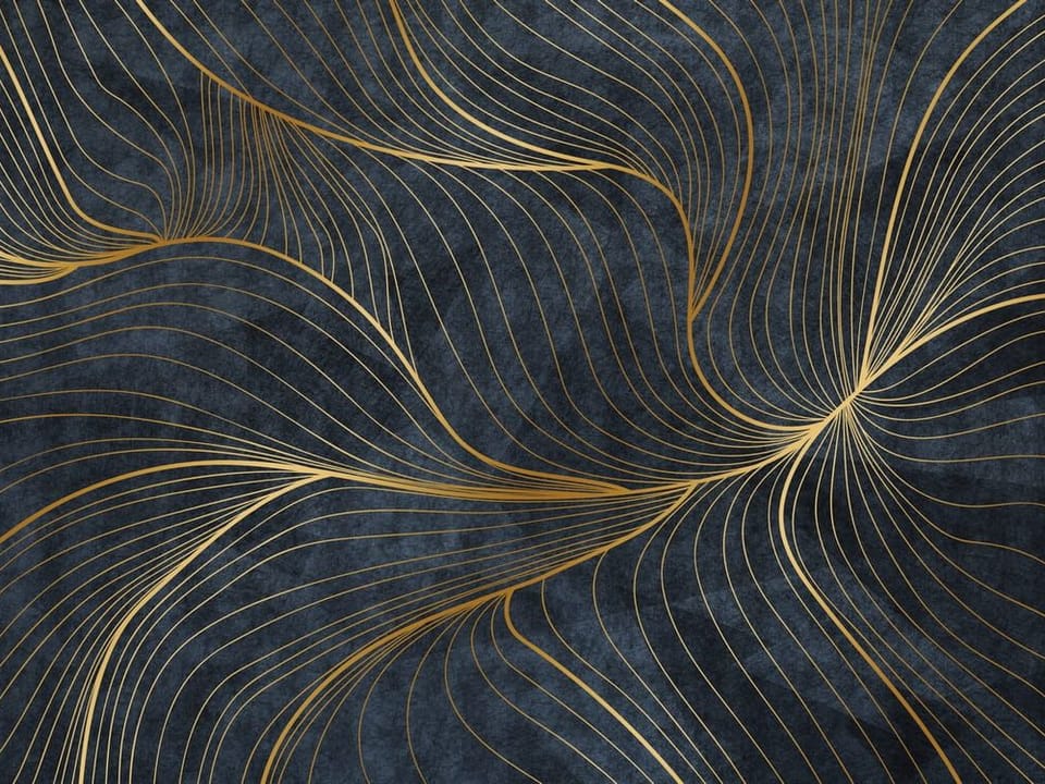Fototapeta Złote Linie na Ciemnym Tle
