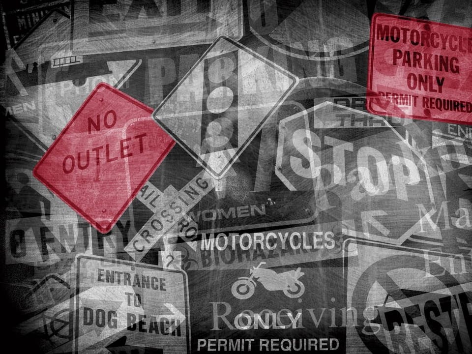 Fototapeta Miejskie znaki drogowe