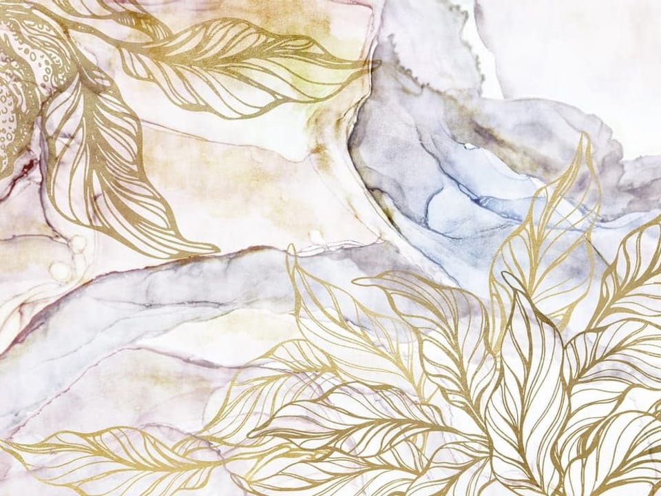 Fototapeta Abstrakcyjne Złote Liście na Tle