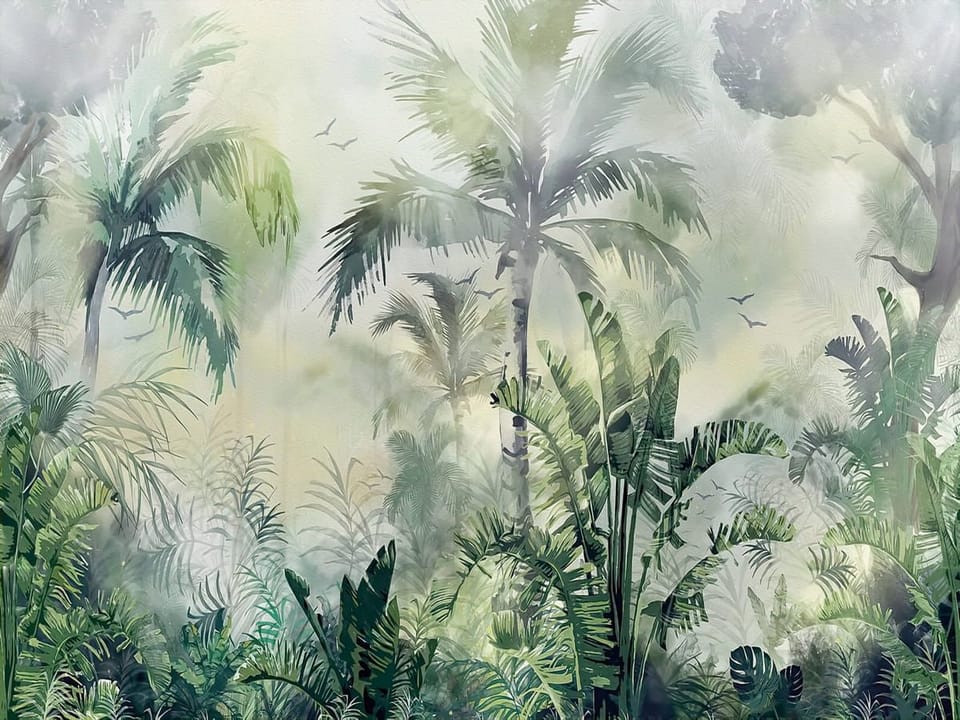 Fototapeta Tropikalna dżungla z palmami