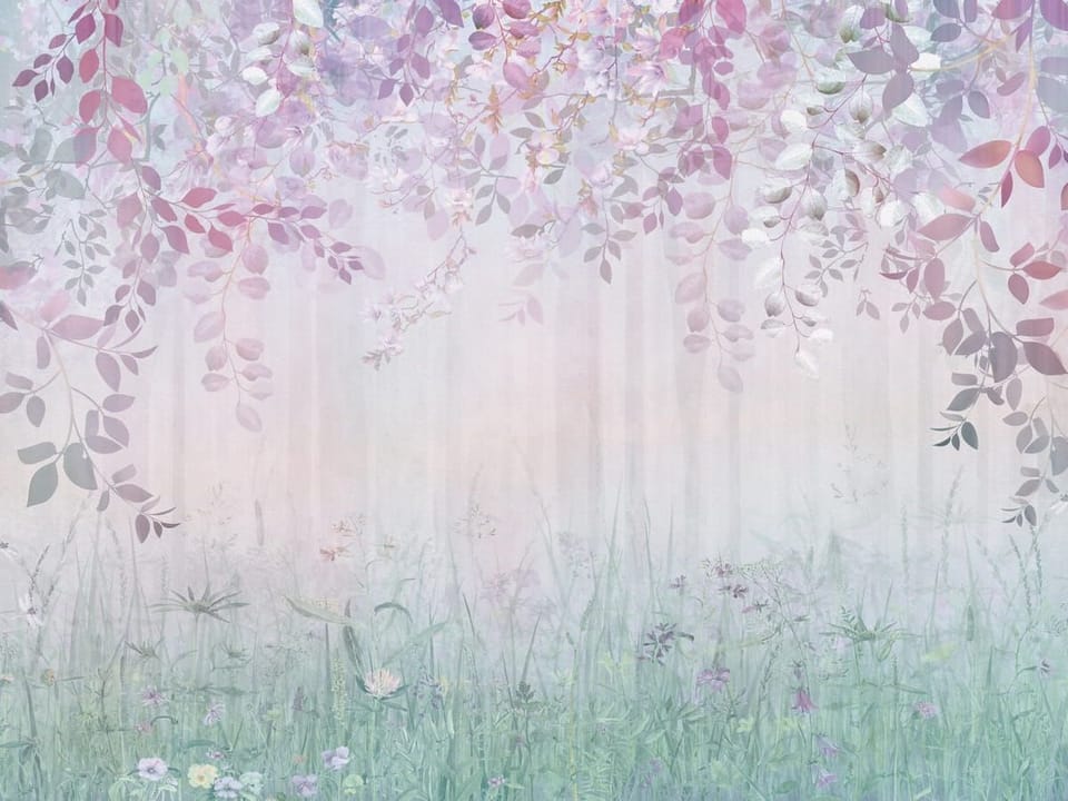 Fototapeta Wiszące gałęzie z kwiatami