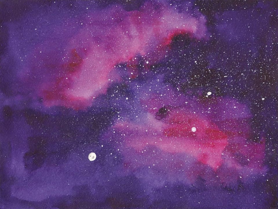 Fototapeta Kosmiczna Mgławica w Akwareli