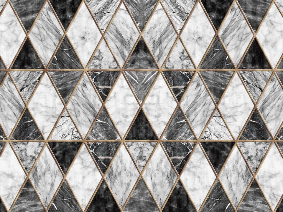 Fototapeta Geometryczne romby z marmurem