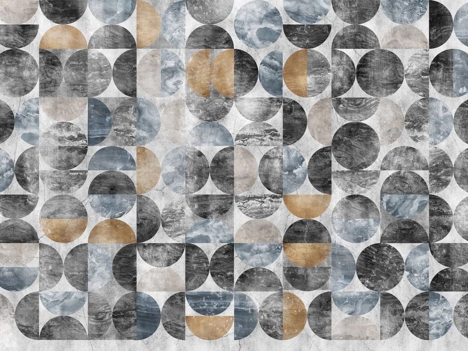 Fototapeta Geometryczne Okręgi i Półokręgi