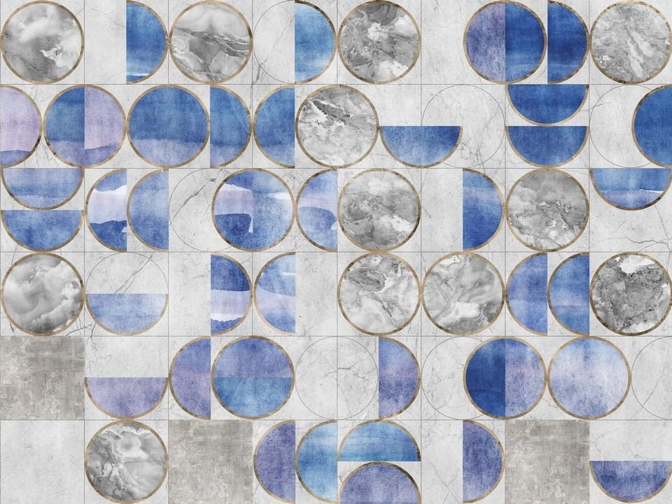 Fototapeta Geometryczne wzory z okręgami