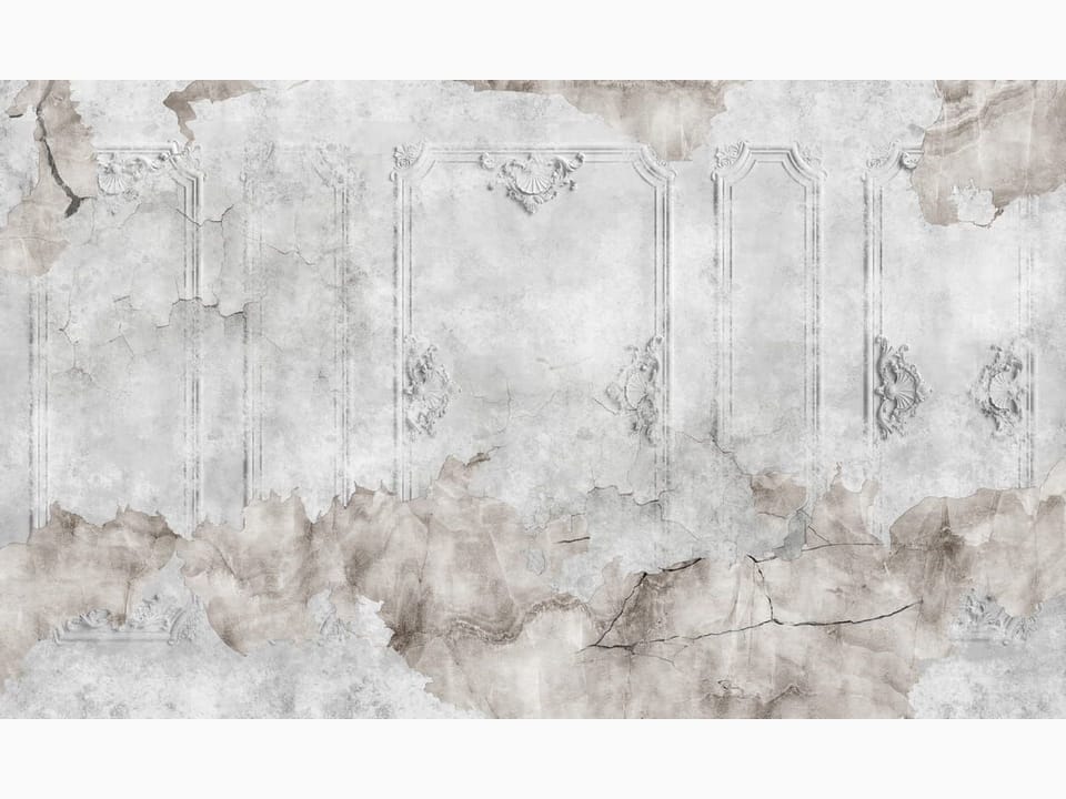 Fototapeta Stara ściana z ornamentami