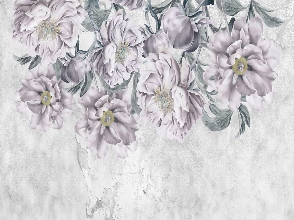 Fototapeta Eleganckie piwonie na jasnym tle