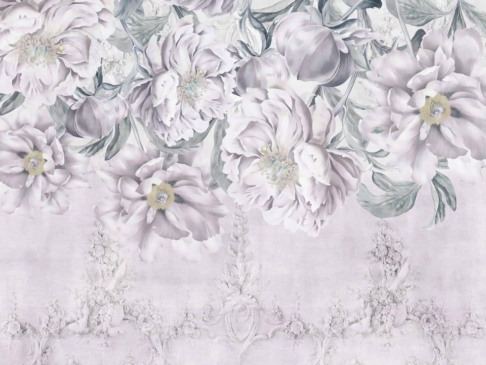 Fototapeta Piwonie na dekoracyjnym tle