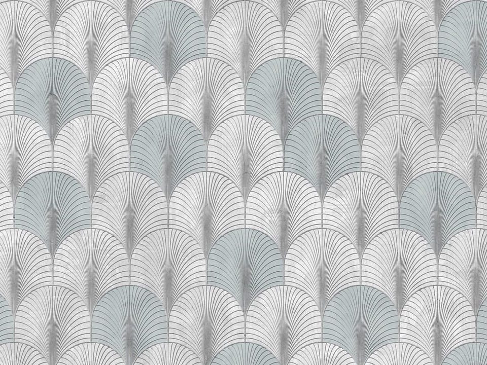 Fototapeta Wzór wachlarza w odcieniach szarości