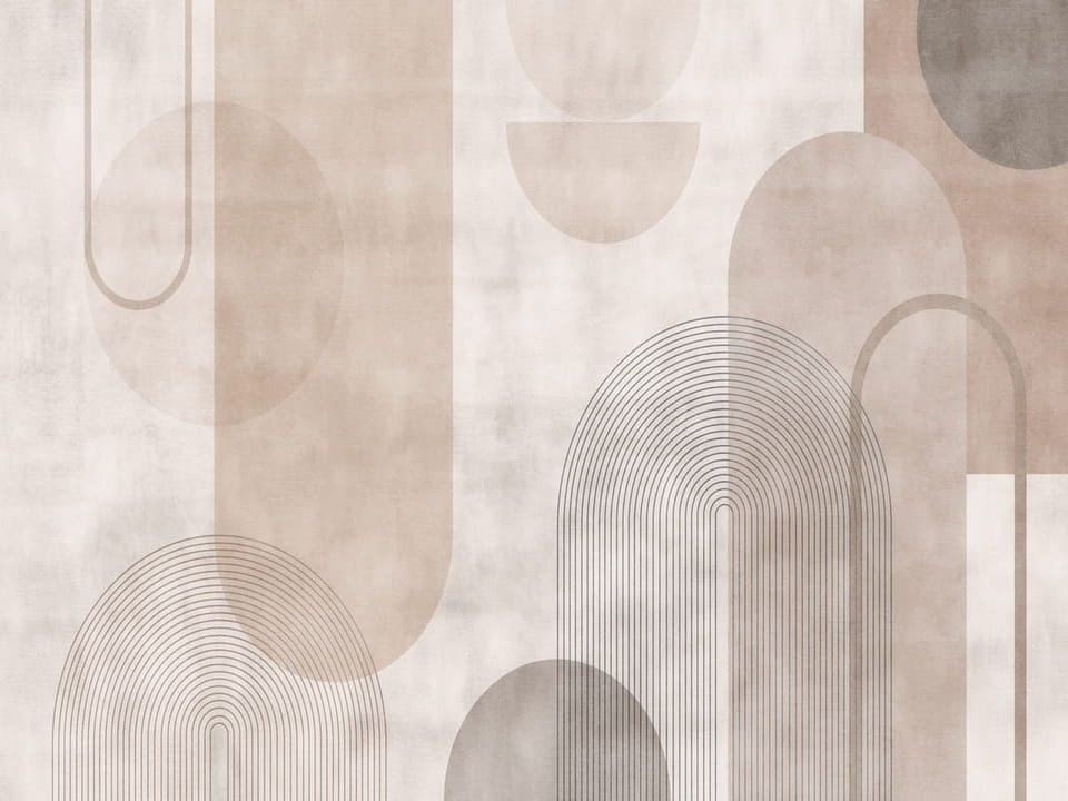 Fototapeta Geometryczne półkola i łuki