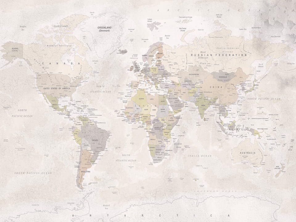 Fototapeta Mapa świata z kontynentami