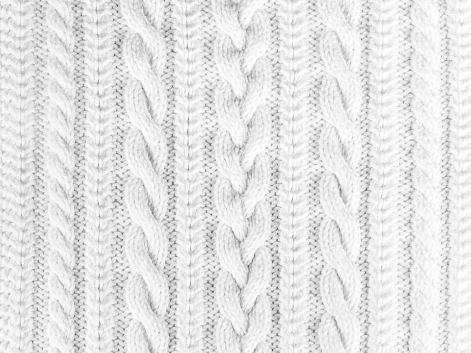 Fototapeta Biały Wzór Warkoczowy na Tkaninie