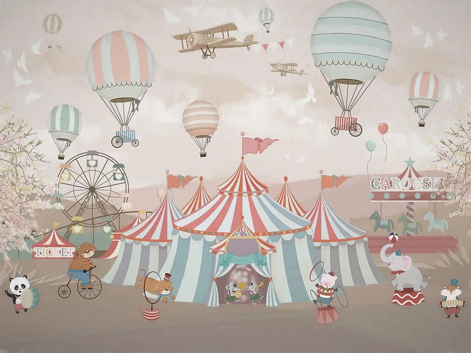 Fototapeta Cyrkowy Namiot i Balony