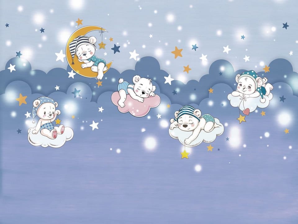 Fototapeta Misie na chmurkach