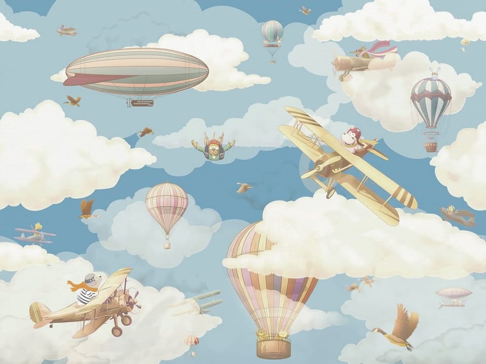 Fototapeta Samoloty i Balony na Niebie