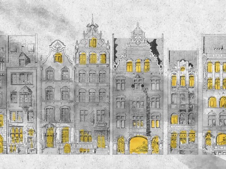 Fototapeta Kamienice z Ozdobnymi Fasady