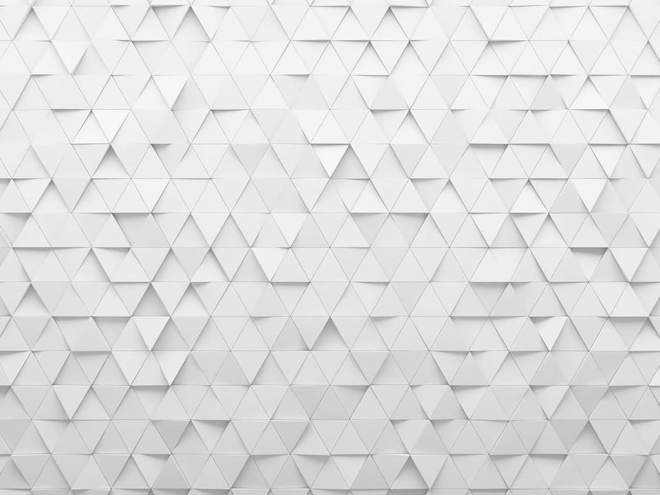 Fototapeta Trójwymiarowe Trójkąty na Białym Tle