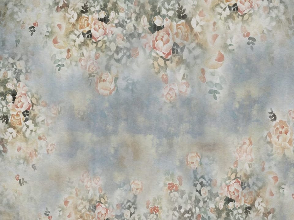 Fototapeta Pastelowe róże i zielone liście