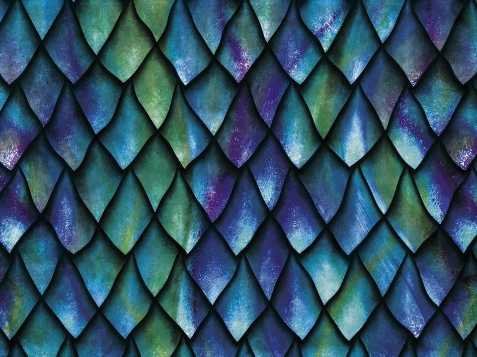 Fototapeta Kolorowe Łuski w Regularnym Wzorze