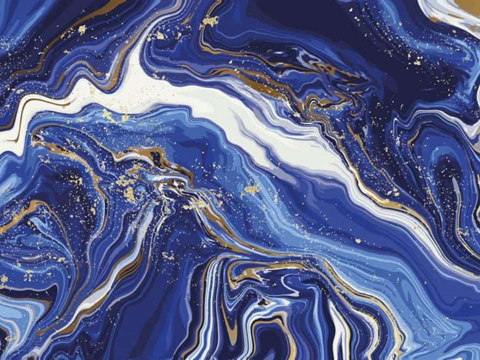 Fototapeta Abstrakcyjne Fale w Odcieniach Niebieskiego