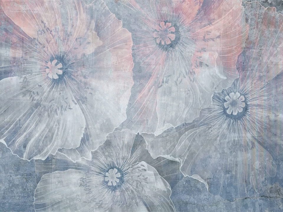 Fototapeta Abstrakcyjne kwiaty z teksturą