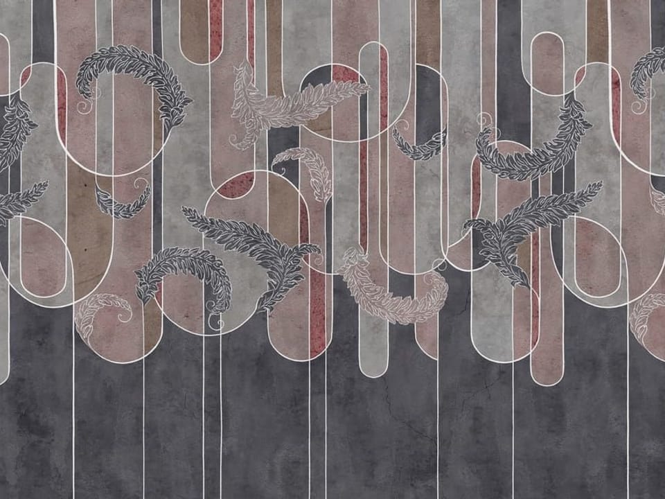 Fototapeta Ornamenty na paskach w szarości