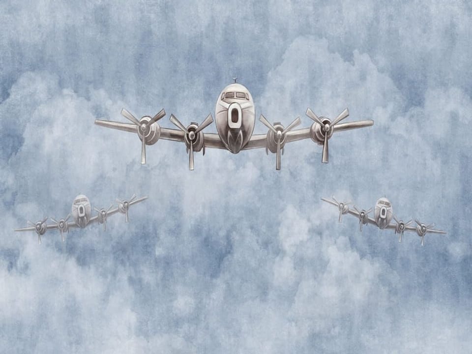 Fototapeta Samoloty w Formacji na Niebie