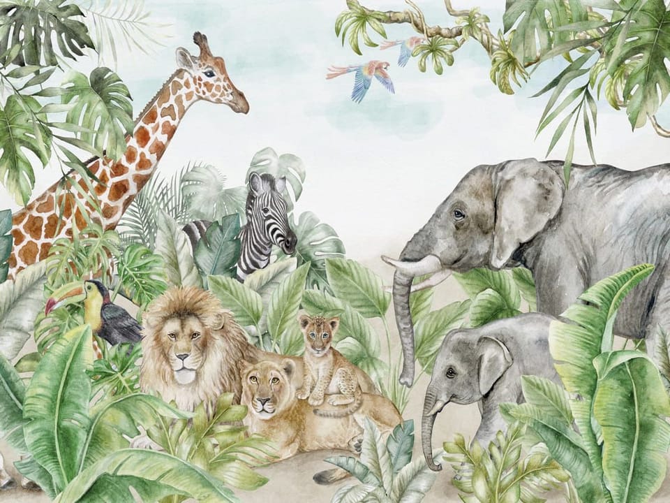 Fototapeta Zwierzęta w tropikalnym lesie