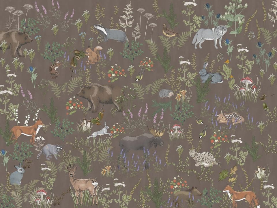 Fototapeta Zwierzęta w lesie pełnym życia