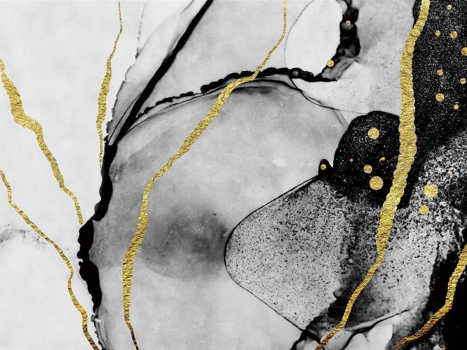 Fototapeta Abstrakcyjne złote linie i plamy