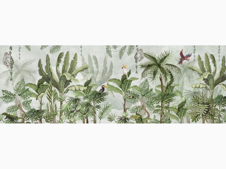 Fototapeta Gęsta dżungla z palmami