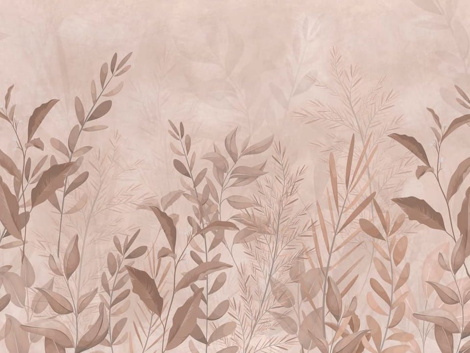 Fototapeta Kwiaty polne i liście na tle