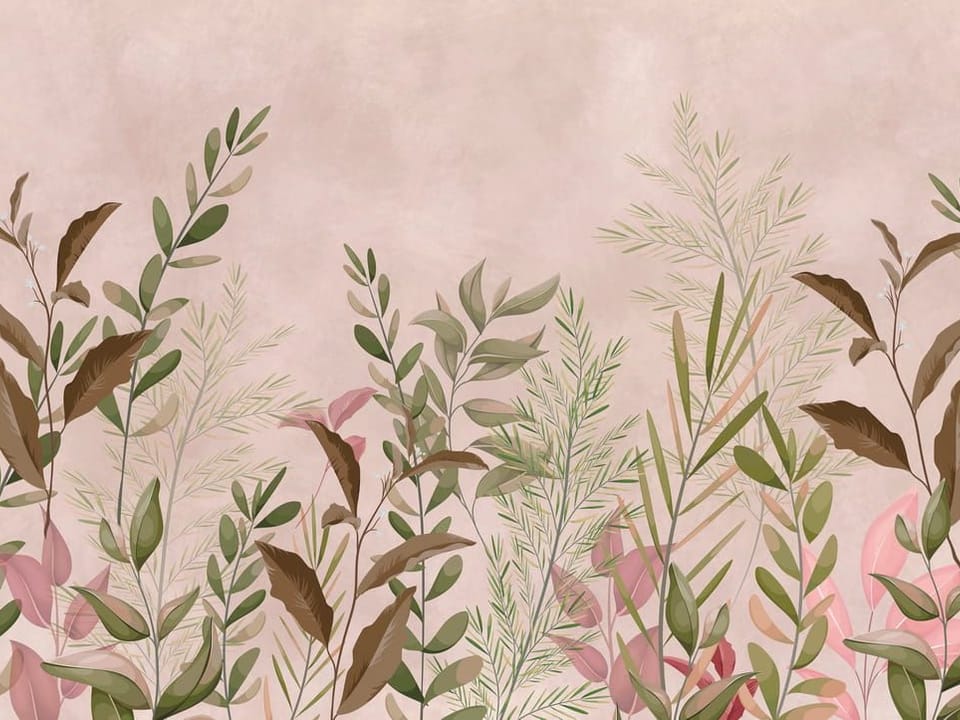 Fototapeta Liście w pastelowych odcieniach