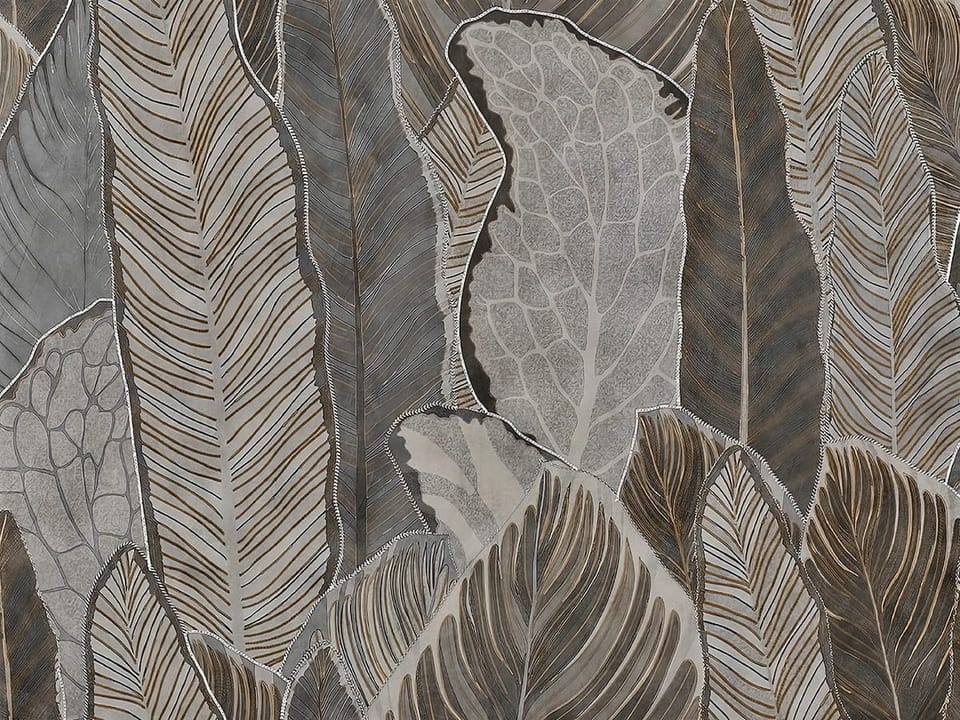 Fototapeta Liście w odcieniach brązu i szarości