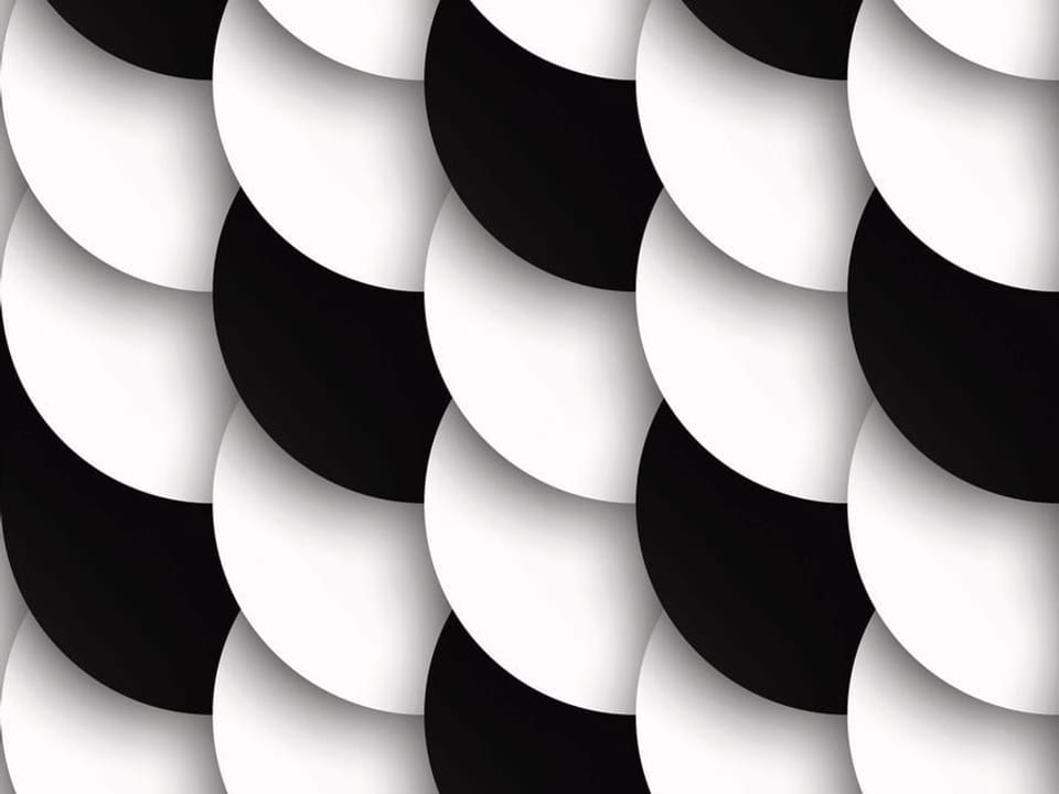 Fototapeta Geometryczny wzór czarno-białych kół na wymiar