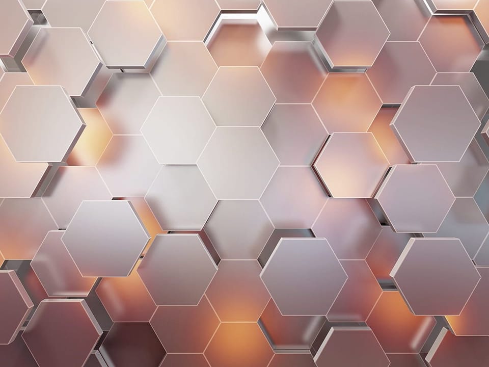 Fototapeta Trójwymiarowe Heksagonalne Panele