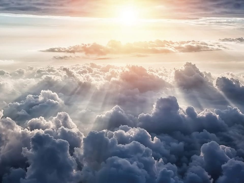 Fototapeta Chmury oświetlone słońcem