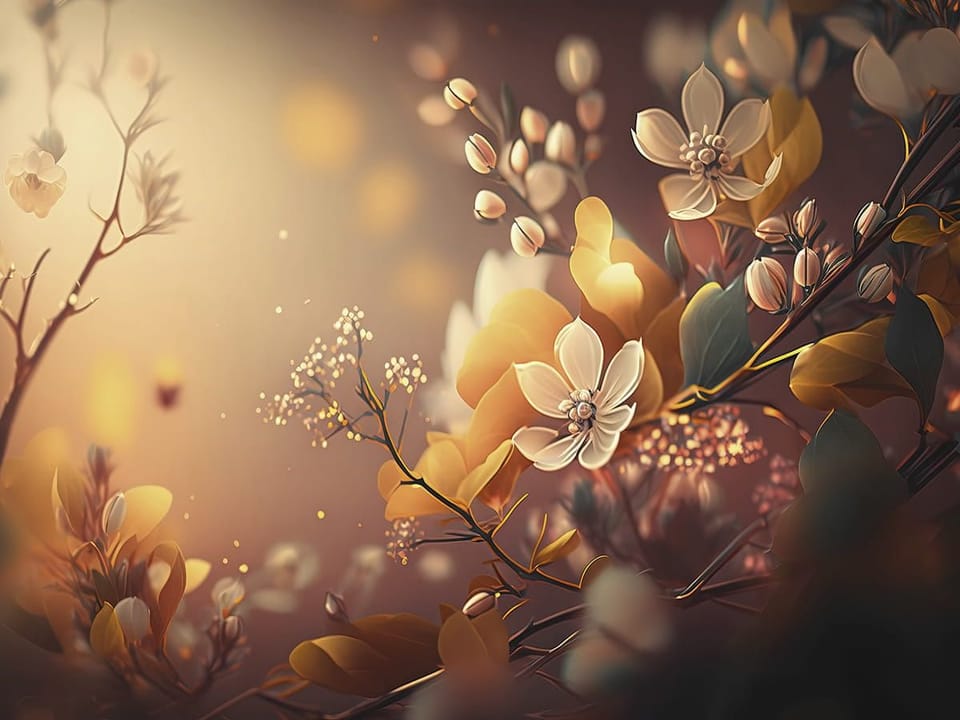 Fototapeta Kwiaty Sakury na Gałęziach